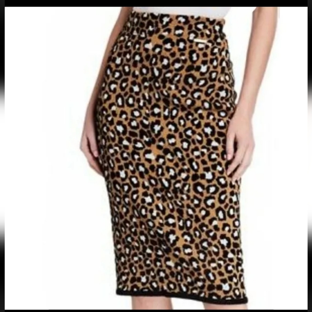 Michael Kors Sweater Pencil Skirt NWT, XL, Leopard Print